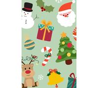 Small Notebook: Christmas Theme, Green, Size 5”x8” with 64 Pages Lined