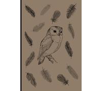 Small Notebook: Notebook with Owl and Feathers on the cover