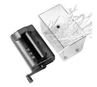 Small Paper Shredder, Compact Manual Document for Office Desk, Easy to Use with Hand Crank Function, Portable Design for Adults, Students, and Teachers, Black, Individual Packaging
