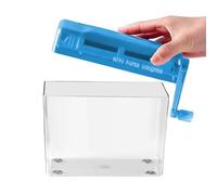 Small Paper Shredder, Desktop Hand Crank, Portable Paper Cutting Tool for Bills, Notes, and Receipts with Manual, Secure Document Disposal for Students, Teachers, Home
