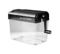Small Paper Shredder - Manual Desk Document Shredder for Offices Organization, Compact with Bills Receipts Mail, Shredding Machine for Adults, Students, Teachers, Classroom Use, 6.69x3.74in
