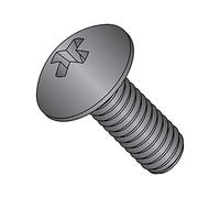 Small Parts Tornillo de máquina de cabeza de armadura de acero 1008MPTB, acabado de óxido negro, cumple con ASME B18.6.3, #2 Phillips, tamaño de rosca #10-24, longitud de 1/2 pulgada, totalmente