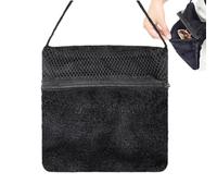 Small Pet Carrier Bag | Breathable Flannel Portable Travel Tote Habitat 17×17×1cm Lightweight 90g Soft Transport Nest Black Compact Outdoor Resting Pouch | For Sugar Glider Hamster Squirrel Marmoset M