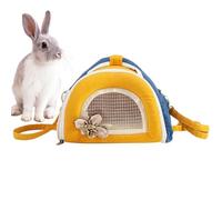 Small Pet Carrier, Chinchilla Travel Carrier, Portable Animal Porter Pouch for Hamster, Chinchilla, Rabbit, Gerbil, Hedgehog, Sugar Glider, 9.45x6.69x7.48 Inches