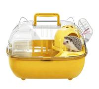 Small Pet Carrier - Transparent Cover Outing Cage, Travel Hamster Cage for Rabbits, Rodents, Lizards, Ideal for Transport, Short Trips, Car Travel, Picnics, Outdoor Adventures, and Home Use