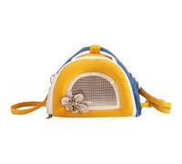 Small Pet Carrier - Woven Fabric 24x17x19cm | Chinchilla Travel Carrier, Portable Small Animal Pouch | Hamster Rabbit Gerbil Hedgehog Sugar Glider Outgoing Travel Carrying Case