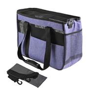 Small Pet Carrying Bag, Cat Travel Sling, Multi Pocket Organizer, Breathable Fabric, Interactive Flexible Shoulder Strap for Camping, Road Trips, Holidays, Walking Outdoors 17.32x7.09x11.02 Inches