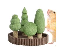 Small Pet Chew Toys, 5X Jungle-Themed Set, Realistic Habitat Decor, Tooth Care Play Companions, Ideal for Hamsters, Rabbits, Chinchillas, Squirrels, Gerbils