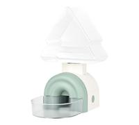 Small Pet Water Dispenser, Animal Food Dispenser, 520ml Automatic Pine Shape Feeding Fountain, 5.31x3.54x8.27 Inches Hangable & Spill-Resistant for Cat, Bunny, Ferret, Hedgehog