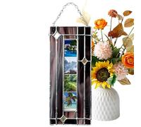 Small Picture Frames Ornament - Small Picture Frames Ornament with Stained Handmade Glass, Photo Booth Frame Accent | Acrylic Decor For New Year, Memorial, Home, Office, Party Or Vacation Use