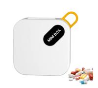 Small Pill Box, Tiny Clear Storage Containers, PP, Silicone Compartmented Portable Organizer, Multifunctional for Candy, Pins, Rings, Necklaces, Earrings, Perfect for Pocket and Travel, 8.7x8.45x2.8cm