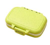 Small Pill Organizer, Pill Dispenser Supplement Holder, 3,15 x 2,56 x 0,98 pulgadas Compact Travel Friendly, 3 Compartment Daily Medicine Box for Medication, and Supplements