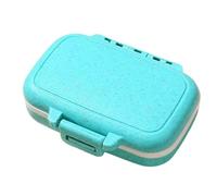 Small Pill Organizer, Pill Dispenser Supplement Holder, 3,15 x 2,56 x 0,98 pulgadas Compact Travel Friendly, 3 Compartment Daily Medicine Box for Medication, and Supplements