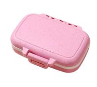 Small Pill Organizer, Pill Dispenser Supplement Holder, 3,15 x 2,56 x 0,98 pulgadas Compact Travel Friendly, 3 Compartment Daily Medicine Box for Medication, and Supplements