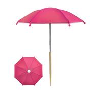 Small Plant Umbrella - Silver Coated Steel Frame 27x35cm Mini Garden Shade Protector, Adjustable Outdoor Pot Plant Sunshade With 2 Support Sticks For Flowers Green Plants Balcony Yard Heat Protection