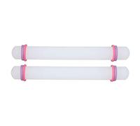 Small Plastic Rolling Pin Set of 2 | Nonstick Coating for Easy Dough Rolling & Maintenance | Sturdy Handle for Pastries/Pizza/Cookies | Resilient Kitchen Baking Tool