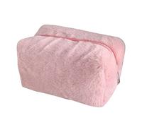 Small Plush Makeup Bag Lovely Soft Plush Makeup Bags Portable Cosmetics Bags for Girls Aesthetic Cosmetic Bag Cute (Pink)