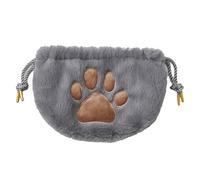 Small Plush Makeup Bag - Plush Cat Paw Bag, Small Cosmetic Bag with Cat Paw Design,Plush Cat Paw Bag, Cosmetic Bag Case For Purse, Makeup Storage, Portable, Drawstring Design For Girls, Kids