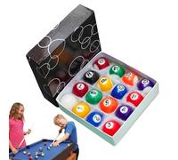 Small Pool Balls, Billiards Balls Set, 16 Piece Mini Games Toys, Educational Fun Activity for Tabletop Gym Boys Kids Girls Child Play Parties Indoor Entertainment, 70-90cm