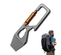 Small Pry Bar in Titanium Alloy | Versatile Crowbar for Camping and Everyday Carry | Includes Bottle Opener and Key Chain Tool for Cycling Adventures | Compact Titanium Alloy Pry Bar