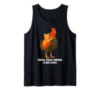 Small Pussy Riding a Big Cock Funny Pussy Meme Adult Joke Camiseta sin Mangas