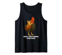 Small Pussy Riding a Big Cock Funny Pussy Meme Adult Joke Camiseta sin Mangas