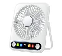 Small Quiet Desk Fan - Stepless Speed Digital Display, Rechargeable Battery Personal Cooler, Compact USB Table Air Circulator, Cordless Bedside Cooling Blower, Portable Mini Cruise Essential | For Off