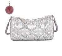 Small Quilted Crossbody Bag for Women,Fashion Elegant Ruched Bubble Shoulder Bag,Versatile Retro Lattice Pattern Purse