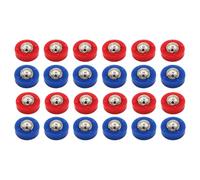 Small Shuffleboard Replacement Pucks, 24PCS Curling Game Accessories, Funny Sliding Rollers Set, Portable Tabletop Shuffleboard Beads for Indoor Family Games, Red and Blue