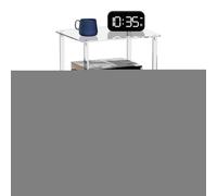 Small Side Table, Acrylic End Stand, Transparent Tall Shelf, Space-Saving Frame, Multi-Functional Organizer Design, for Hotel Room, Dormitory Use, Apartment Corner, Bathroom, Rental, Restaurant