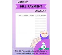 Small Simple Monthly Bill Organizer, Family Expense Tracker Bills Payments Checklist Log book Money Debt Tracker Paycheck Budgeting Financial Planning ... bill payment checklist, 6X9, 100+ Pages