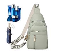 Small Sling Bag - Waterproof PU Leather 18x6x30cm | Single Shoulder Travel Pouch, Casual Small Shoulder Bag Womens Chest Bags Fanny Pack | For Outdoor Gatherings Travel Walking Shopping Daily Use