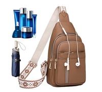 Small Sling Bag - Waterproof PU Leather 18x6x30cm | Single Shoulder Travel Pouch, Casual Small Shoulder Bag Womens Chest Bags Fanny Pack | For Outdoor Gatherings Travel Walking Shopping Daily Use