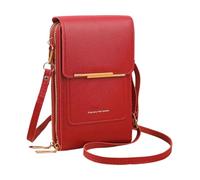Small Sling Purse - PU Leather Zipper Phone Bag with Touchscreen Pocket, Card Slot Wallet Design | For Women, Shopping, Travel, Daily Use, Lipstick, Money, Keys, Essentials