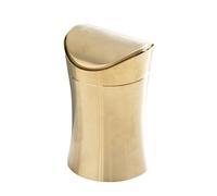 Small Stainless Steel GarbageBin - Stainless Steel GarbageCan 1,5 L Wear Resistant Trash Box With Swing Lid For Work Car Living Room With Durable Design | Adecuado para Office H