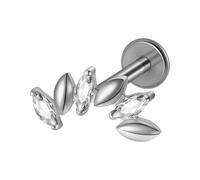 Small Stud Earrings - Lab Diamond Push Pin Labret, Surgical Steel Post, Round Cut Solitaire, Dainty Helix Conch Ornament | Elegant Jewelry For Holiday Concert Festival Date Formal Event