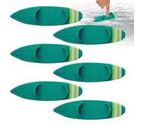 Small Surfboard, Finger Surfing Board, 6 Pieces Collectible Toy Set 4.72x1.34inch, Lightweight, and Authentic Fun Fingerboard Decor for Car Riding, Beach, Party, Classroom, Window, Desk, Teen Use