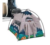 Small Tepee - Bivouac Kit, portátil para figuras de acción, decoración Pavilion with Battery Glow, Tabletop Scenery for Garden, Doll Accessory Recreation Home Backyard