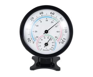 Small Thermo Hygrometer, 2 en 1 interior Monitor, 2,95 x 3,35 pulgadas Mechanical Analog Gauge, Easy Read Temperature and Humidity Meter, ideal para cajas de desayuno, refrigeradores