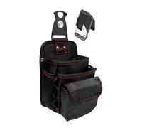 Small Tool Belt, Heavy Duty Tool Pouch, 5.91x5.12x8.66in Size Waterproof EVA Oxford Organizer, Adjustable Fanny Pack for Electrical Work, Construction, Garden, Maintenance, Black