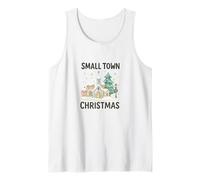Small Town Christmas - Cozy Watercolor Church & Village Snow Camiseta sin Mangas