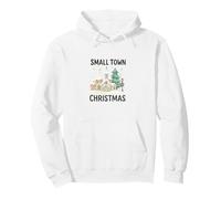 Small Town Christmas - Cozy Watercolor Church & Village Snow Sudadera con Capucha