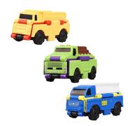 Small Toy Cars, Kids Toy Deformation Car, Mode Adventure Flywheel-Powered Motion Durable Build Compact & Travel-Ready, Carrier Truck Gift for Kids, Children, Boys, Girls