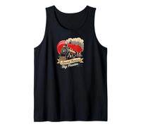 Small Trains Big Passion Steam Train Model Railroad Hobby Camiseta sin Mangas