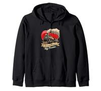 Small Trains Big Passion Steam Train Model Railroad Hobby Sudadera con Capucha