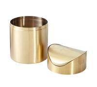 Small Trash Bin Swing - Top Compact Wastebasket Trash Container Recycling | Brushed Garbage Bin Recycling Container Stainless For Tabletop Countertop Narrow Spaces Living Room Kitchen Bedroom Corner