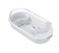 Small Turtle Tank, Clear Baby Turtle Aquarium Tank with 4 Multi Functional Areas, 7.87x5.91in Reptile Habitat with Basking Platforms for Terrapins, Crayfish and Hermit Crabs