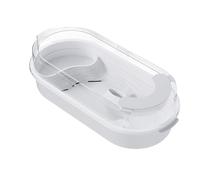 Small Turtle Tank, Transparent Baby Turtle Aquarium, 13.78x7.87x5.91 Inches Tabletop Reptile Habitat Featuring Basking Platforms for Terrapins, Crayfish, and Hermit Crabs