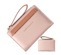Small Wallet Modern - Short Zipper Wallet | PU Leather Coin Purse | Lightweight Credit Card Wallet with Lanyard | Ladies Zipper Wallet | Multi-Functional Coin Purse Large Capacity For Important Notes
