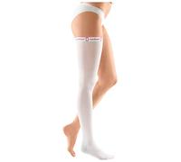 (Small, White) - Mediven Thromboxin, 18mmHg, Thigh High with Top Band, Antiembolism Stockings, White